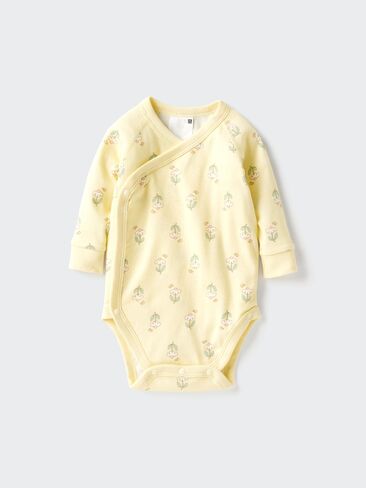 Uniqlo Baby Long Sleeve Bodysuit | Printed | Open Front in Saudi Arabia