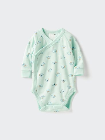 Uniqlo Baby Long Sleeve Bodysuit | Printed | Open Front in Saudi Arabia