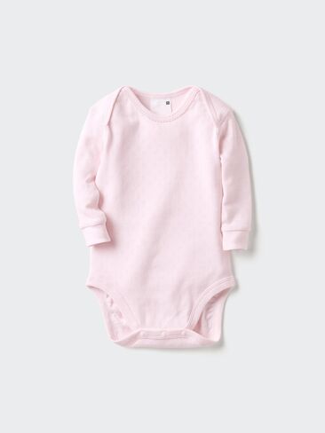 Uniqlo Baby Long Sleeve Bodysuit | Pointelle in Saudi Arabia