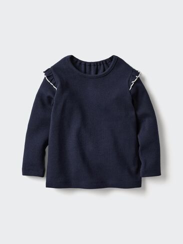 Uniqlo Baby Frilled T-Shirt | Long Sleeve in Saudi Arabia