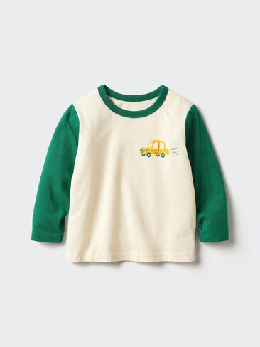Uniqlo Baby Crew Neck T-Shirt | Car | Long Sleeve in Saudi Arabia