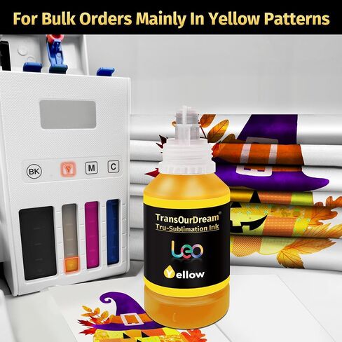 TransOurDream Extra Black 30% Tru-Sublimation Ink 350ML Autofill Bottles for ET-2400 ET-2720 ET-2760 ET-2750 ET-4800 ET-2800 ET-2803 ET-2850 Inkjet Printers Heat Press Transfer on Mugs T-Shirts in Saudi Arabia