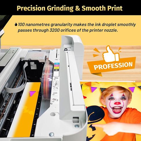 TransOurDream Extra Black 30% Tru-Sublimation Ink 350ML Autofill Bottles for ET-2400 ET-2720 ET-2760 ET-2750 ET-4800 ET-2800 ET-2803 ET-2850 Inkjet Printers Heat Press Transfer on Mugs T-Shirts in Saudi Arabia
