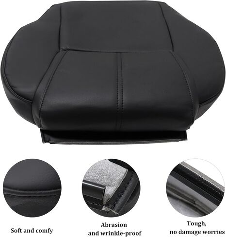 GXARTS Light Gray #SLD1 Driver or Passenger Side Bottom Replacement Perforated Leather Seat Cover Compatible with Jeep Commander 2006 2007 2008 2009 2010 in Saudi Arabia