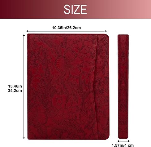 منظم محفظة من 3 حلقات ، موثق محفظة رنين ، محفظة مع Notepad ، مجلد A4 Padfolio مع محفظة Zipper.Business Professional ، وثيقة مخطط للسيرة الذاتية/المقابلة (براون داكن). in Kuwait