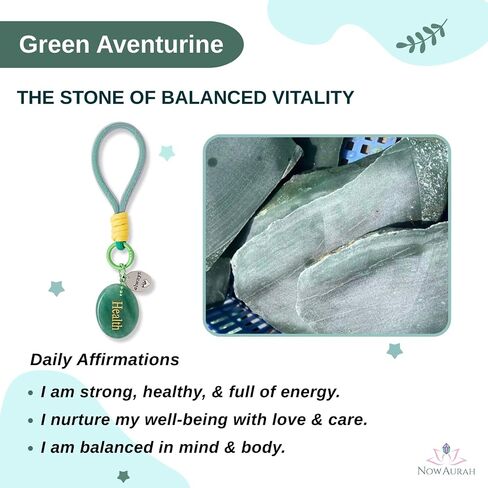 7.8" Inspirational Crystal Keychain - Anxiety Relief Healing Stone with Affirmation Card, Thoughtful Gift for Women in Saudi Arabia
