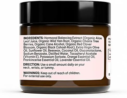 Wild Yam Cream for Hormone Balance – Progesterone Cream Alternative for PMS & Menopause Relief – Made with Organic Hormone Balancing Extracts - 2oz in Saudi Arabia