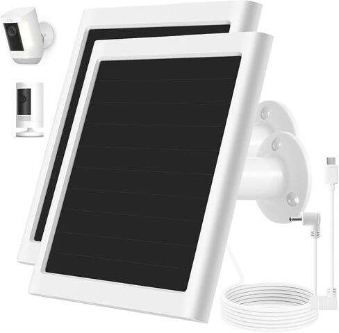 Solar Panel Charger for Ring Camera, Compatible with Ri ng Stick Up Cam Battery, Ring Spotlight Plus/Pro, Waterproof 6w5v (3Pack) in Kuwait