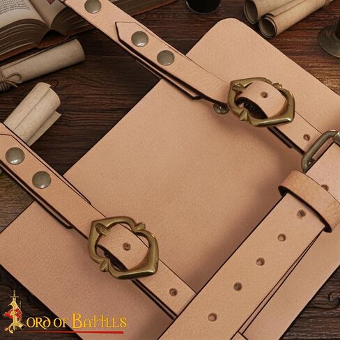 Lord of Battles Adventurer's Book or Diary Holder Handcrafted from Genuine Leather 13x18cm (Brown) in Saudi Arabia