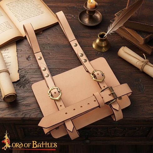 Lord of Battles Adventurer's Book or Diary Holder Handcrafted from Genuine Leather 13x18cm (Brown) in Saudi Arabia