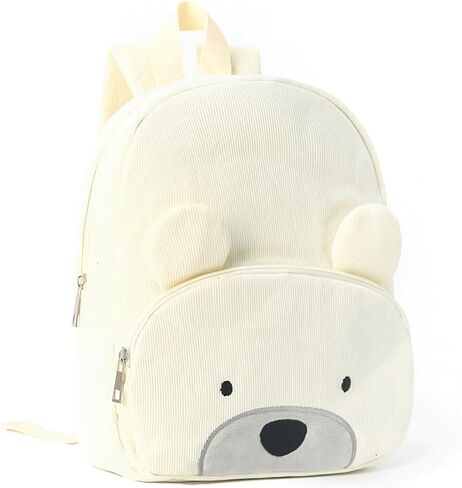 Corduroy Toddler Backpack for Boys and Girls 3-6 Preschool Kindergarten Cute Bear Backpack Kids Travel Daycare Bag in Saudi Arabia