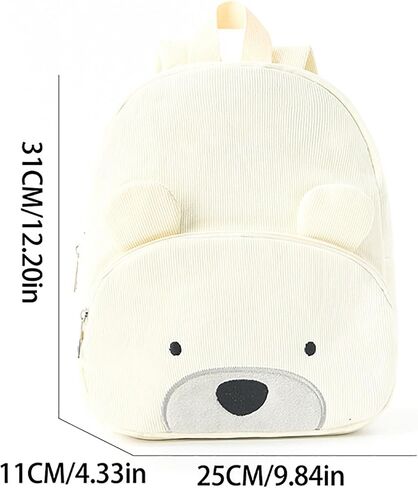 Corduroy Toddler Backpack for Boys and Girls 3-6 Preschool Kindergarten Cute Bear Backpack Kids Travel Daycare Bag in Saudi Arabia