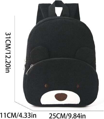 Corduroy Toddler Backpack for Boys and Girls 3-6 Preschool Kindergarten Cute Bear Backpack Kids Travel Daycare Bag in Saudi Arabia