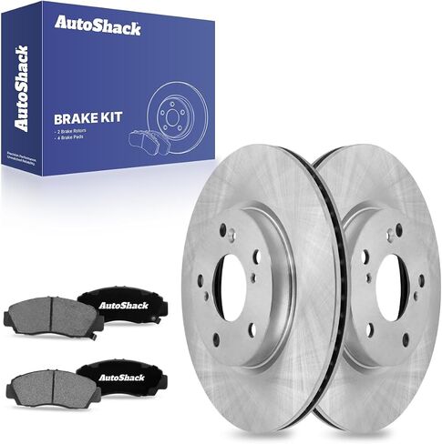 وسادات فرامل دوارة من السيراميك لدوارات الفرامل المحفورة والمشقوقة من AutoShack | بديل لسيارة هوندا أكورد 2003-2007 2006-2010 سيفيك 2006 2008-2011 أكورا CSX | أسود مطلي بالكهرباء | طقم فرامل 6 قطع | حارس الليل in Saudi Arabia