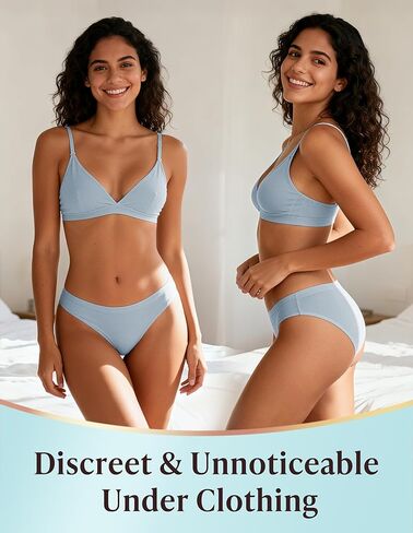 AIRCUTE Washable Leak Proof Incontinence Underwear for Women Absorbency Bladder Control Briefs 70ML,5 Pack (XL,5 Colors) in Kuwait