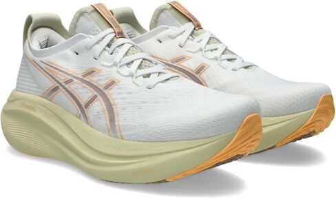 ASICS Men's Gel-Nimbus 27 Running Shoe, 13, White/Fawn in Saudi Arabia