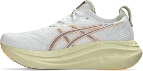ASICS Men's Gel-Nimbus 27 Running Shoe, 13, White/Fawn in Saudi Arabia