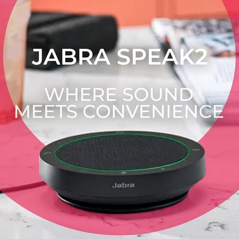Jabra Speak2 75 UC Bluetooth Speakerphone مع قطعة قماش صغيرة من الألياف الدقيقة ، متوافقة مع الكمبيوتر/جهاز Mac ، والهواتف الذكية والكمبيوتر اللوحي - للمؤتمرات ، والتعلم عن بعد ، والعمل عن بُعد ، ومدرسة ، تدفق in Saudi Arabia