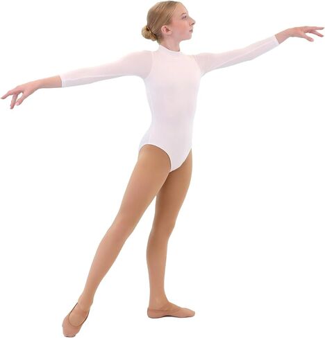 Danzcue Girls Turtle Neck Leotard Long Sleeve Bodysuit in Saudi Arabia