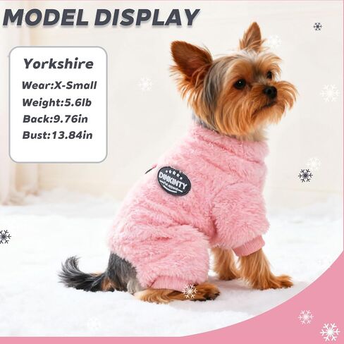 Dog Sweater for Small Dogs Fleece Dog Pajamas Winter Warm Soft Puppy Pjs in Saudi Arabia