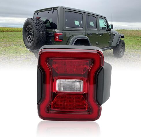 Left LED Tail Light Assembly For Jeep Wrangler 2018 2019 2020 2021 2022 2023 Rear Brake Stop Lamp W/O Blind Spot Driver Side in Saudi Arabia