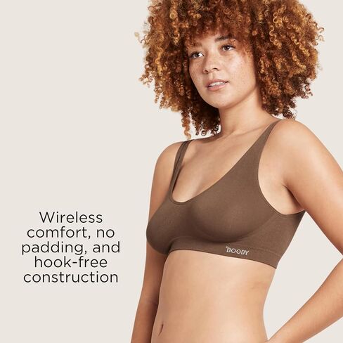 Boody Body EcoWear Women's Padded Shaper Bra, Wireless, Seamless Stretch, Soft Breathable, Viscose Made from Bamboo in Kuwait