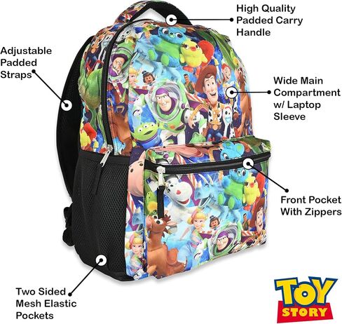 Disney Toy Story Backpack For Kids | Woody, Buzz Lightyear Bookbag For Toddlers, Boys, Girls | Officially Licensed Pixar Backpacks For Toys in Kuwait