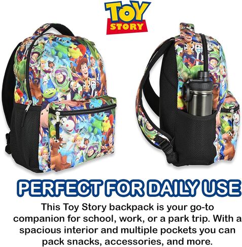 Disney Toy Story Backpack For Kids | Woody, Buzz Lightyear Bookbag For Toddlers, Boys, Girls | Officially Licensed Pixar Backpacks For Toys in Kuwait