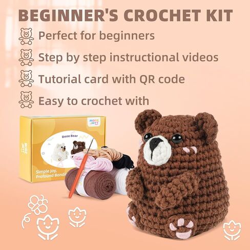 مجموعة Morejtt Halloween Crochet Kit للمبتدئين ، مجموعات الحيوانات الكروشيه ، مجموعة الكروشيه للمبتدئين ، تعلم الكروشيه مع دروس الفيديو خطوة بخطوة ، ومجموعات الكروشيه المبتدئين للبالغين (Bat Pumpkin+Ghost) in Kuwait