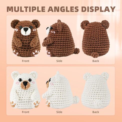 مجموعة Morejtt Halloween Crochet Kit للمبتدئين ، مجموعات الحيوانات الكروشيه ، مجموعة الكروشيه للمبتدئين ، تعلم الكروشيه مع دروس الفيديو خطوة بخطوة ، ومجموعات الكروشيه المبتدئين للبالغين (Bat Pumpkin+Ghost) in Kuwait