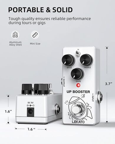 LEKATO Looper Guitar Pedal Drum Machine, 2 in 1 Drum Looper Pedal, 6 Min Loop Time, 8 Drum Grooves, Real Drum Samples with Tap Tempo, Unlimited Overdubs Undo/Redo, Support Import/Export in Saudi Arabia