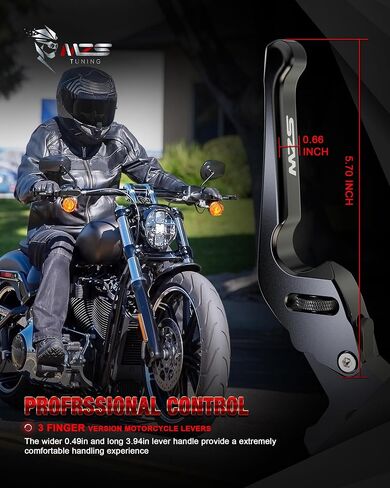 MZS أسود دراجة نارية مخلب الفرامل أذرع قابلة للتعديل CNC متوافقة مع Electra Glide/Road Glide 2021-2024، Street Glide 2021-2023، Road King/Roadglide 3 / Tri/Freewheeler 2021-2025 in Saudi Arabia