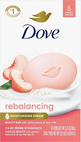 Dove Beauty Bar Soap Revitalizante Cherry & Chia Milk, for Revitalized Skin, 6 Bars A Skin Energy Boost 3.75 oz in Kuwait