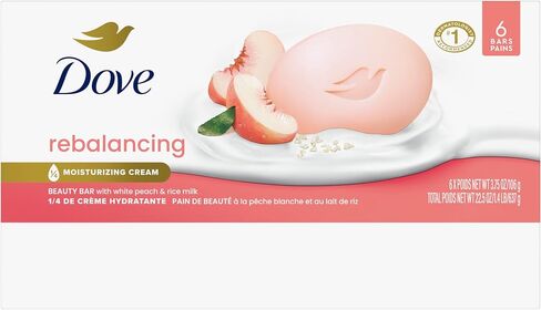 Dove Beauty Bar Soap Revitalizante Cherry & Chia Milk, for Revitalized Skin, 6 Bars A Skin Energy Boost 3.75 oz in Kuwait