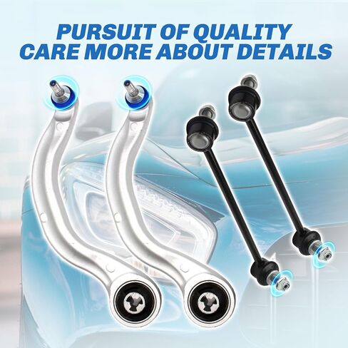 Suspension Control Arm Kit 8 Pcs Compatible With 2012-2023 Tesla Model S, Upper and Lower Control Arm Forward & Rearward, Sway Bar Link in Kuwait