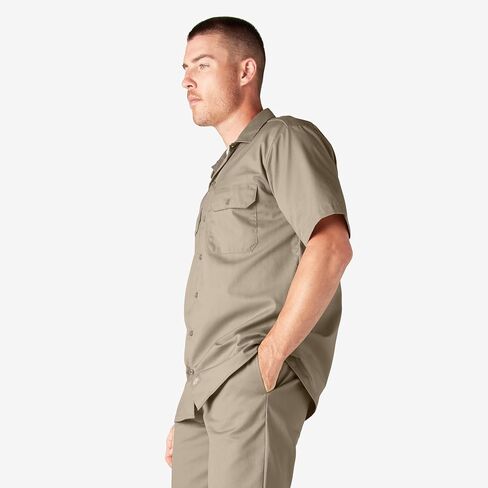Dickies Short Sleeve Work Shirt, Desert Sand, XL in Saudi Arabia