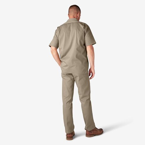Dickies Short Sleeve Work Shirt, Desert Sand, XL in Saudi Arabia