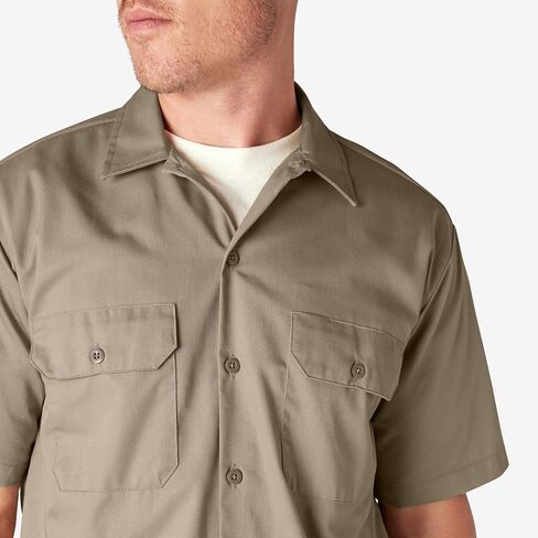 Dickies Short Sleeve Work Shirt, Desert Sand, XL in Saudi Arabia