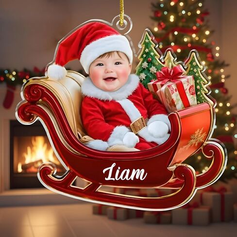 Personalized Baseball Uniform Ornament, Custom Name Acrylic Baseball Christmas Ornament, Personalized Sports Keepsake for Baseballs Fans, Player Gift in Saudi Arabia