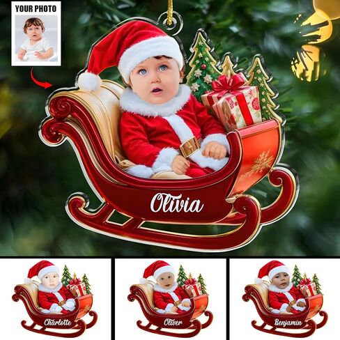 Personalized Baseball Uniform Ornament, Custom Name Acrylic Baseball Christmas Ornament, Personalized Sports Keepsake for Baseballs Fans, Player Gift in Saudi Arabia