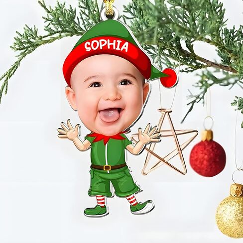 Personalized Baseball Uniform Ornament, Custom Name Acrylic Baseball Christmas Ornament, Personalized Sports Keepsake for Baseballs Fans, Player Gift in Saudi Arabia