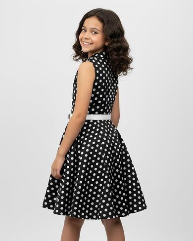 BlackButterfly Kids 'Holly' Vintage Polka Dot 50's Girls Dress in Kuwait