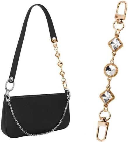 Rhinestone Bag Purse Starp Extender Chain Handbag Charms for Boho Crossbody Bag Small Pouch Bags Jewelry Accessories in Saudi Arabia