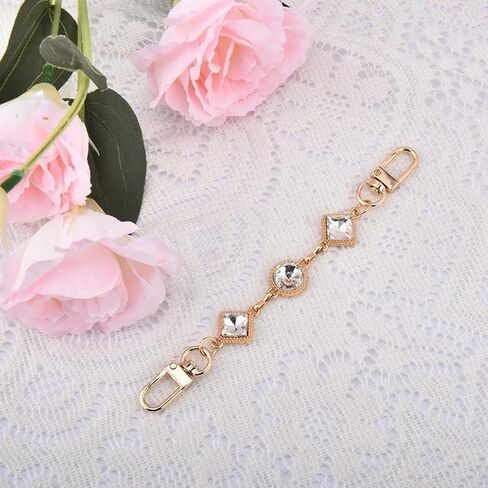 Rhinestone Bag Purse Starp Extender Chain Handbag Charms for Boho Crossbody Bag Small Pouch Bags Jewelry Accessories in Saudi Arabia