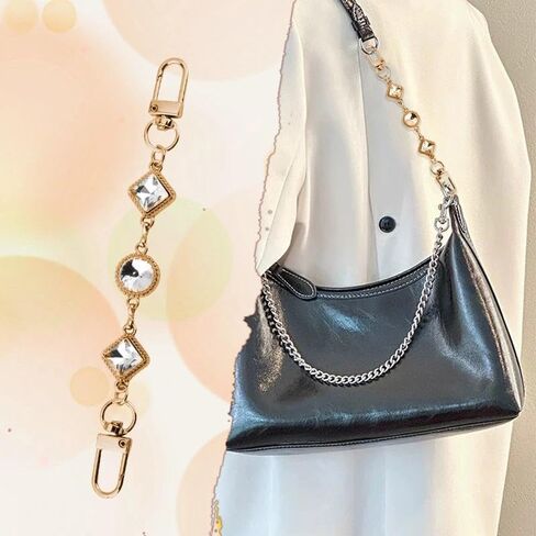Rhinestone Bag Purse Starp Extender Chain Handbag Charms for Boho Crossbody Bag Small Pouch Bags Jewelry Accessories in Saudi Arabia
