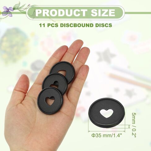 أقراص ملزمة للكتاب البلاستيكي Uxcell ، 11pcs 35mm Discbound Discbound Discbound Discs Ring Ring for Diy Notebooks Planner ، Silver in Saudi Arabia