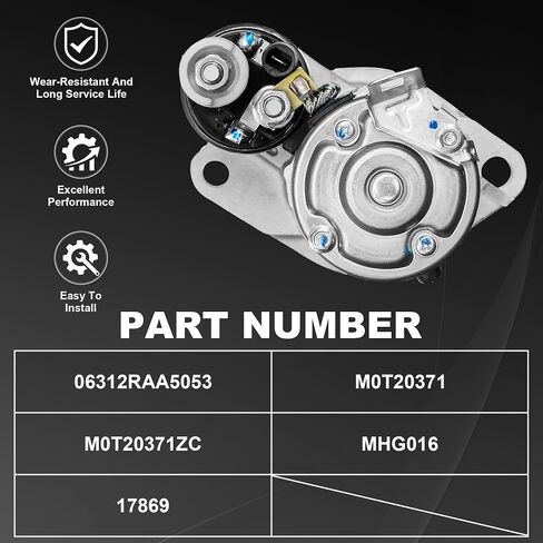 PartsFlow Starter Compatible With 1998-2005 Acura EL 1.7L For 1998-2005 Honda Civic 1.7L 31200-P2e-A51 in Saudi Arabia