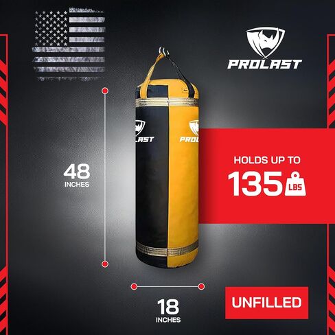 PROLAST 4Ft XL 135Lb حقيبة ركل ثقيلة للبالغين، الملاكمة، الفنون القتالية المختلطة، الفنون القتالية، الملاكمة التايلاندية، معدات تدريب القوة، شعار وحيد القرن in Kuwait