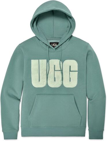 UGG Women's Rey Fuzzy Logo Hoodie Sweatshirt in Saudi Arabia