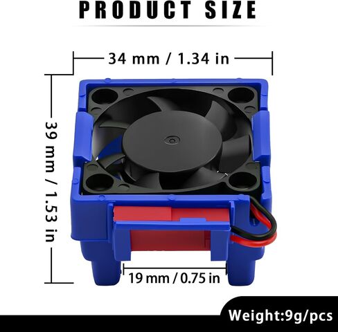 VXL-3s ESC Heat Sink Cooling Fan 28000RPM Brushless ESC Cooling Fan for RC Car Truck Boat 1/8 1/10 540 550 Motor Compatible with Traxxas Bandit Rustler Stampede Slash 2WD / 4X4 VXL （Red） in Saudi Arabia